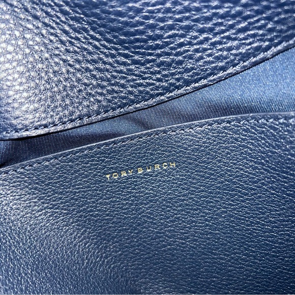 Tory Burch Blue Perry Balloon Stripe Satchel Leather Bag NEW Multicolor - Picture 13 of 16